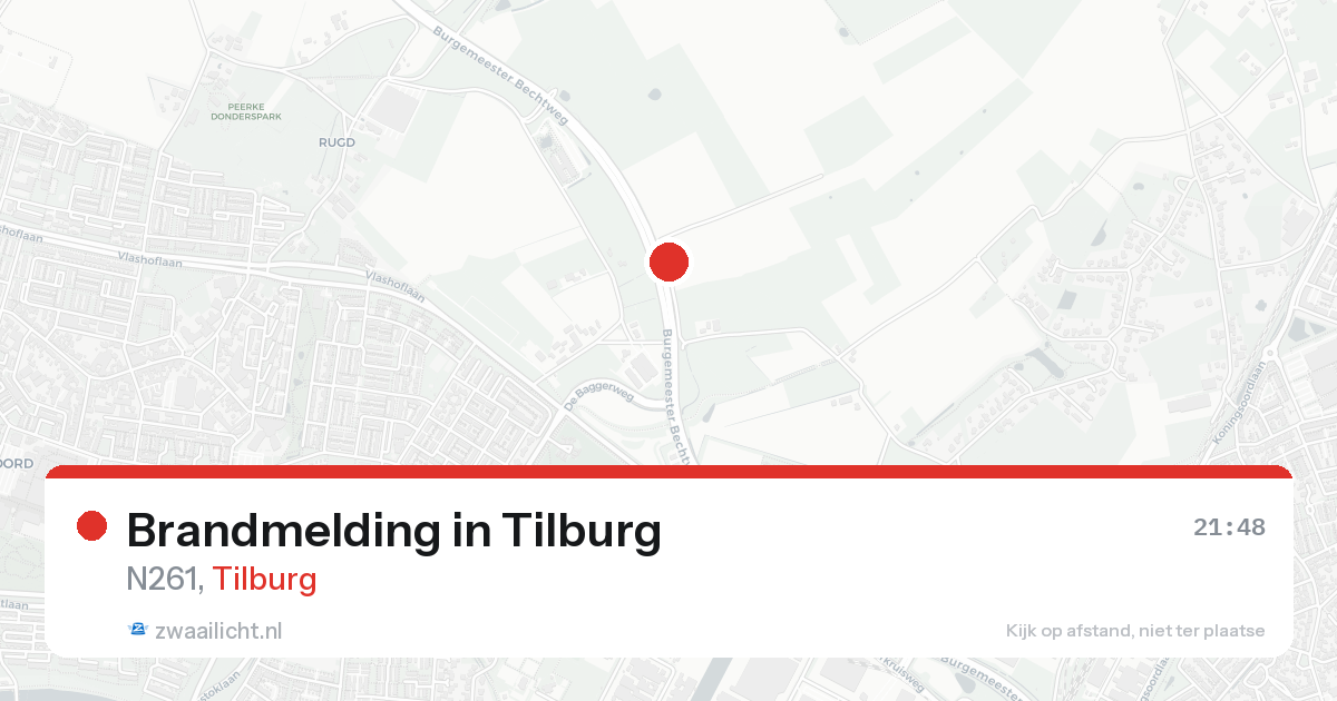 Brandmelding in Tilburg — 25 aug 2026