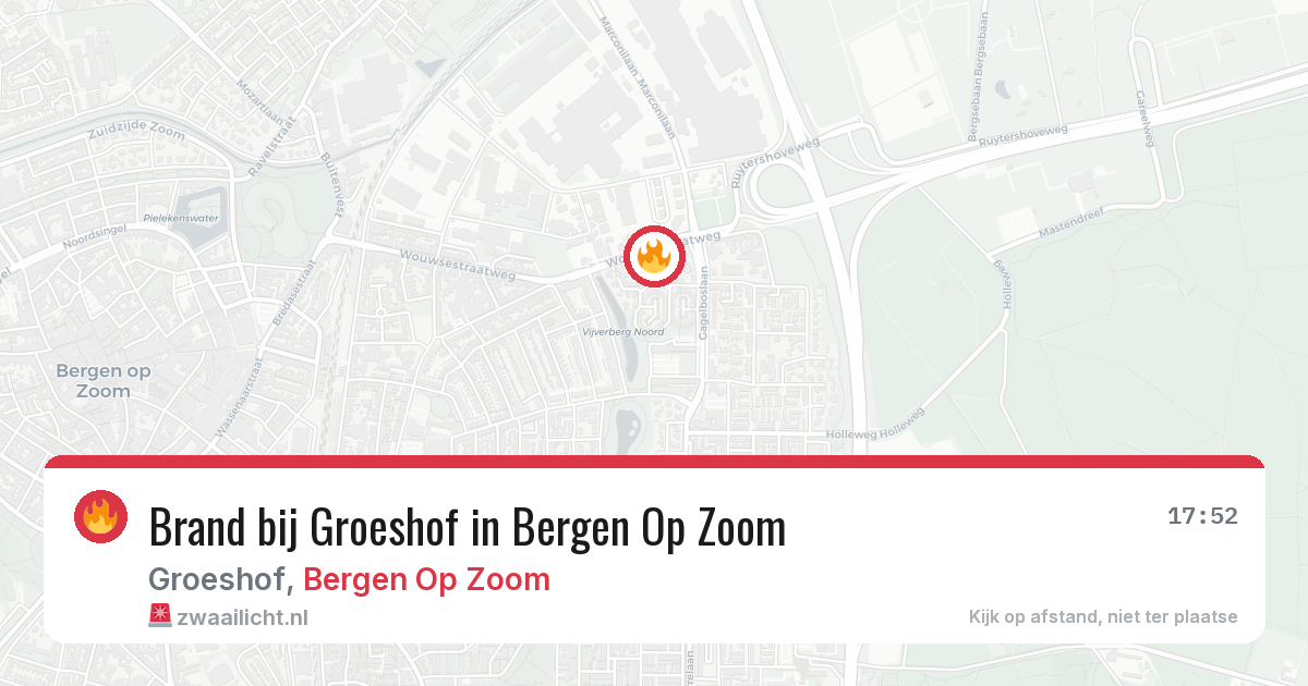 Brand bij Groeshof in Bergen Op Zoom — 25 mrt 2026