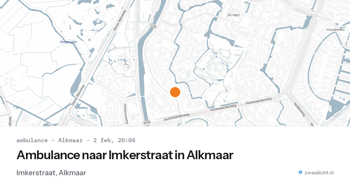 Ambulance naar Imkerstraat in Alkmaar — 2 feb 2026