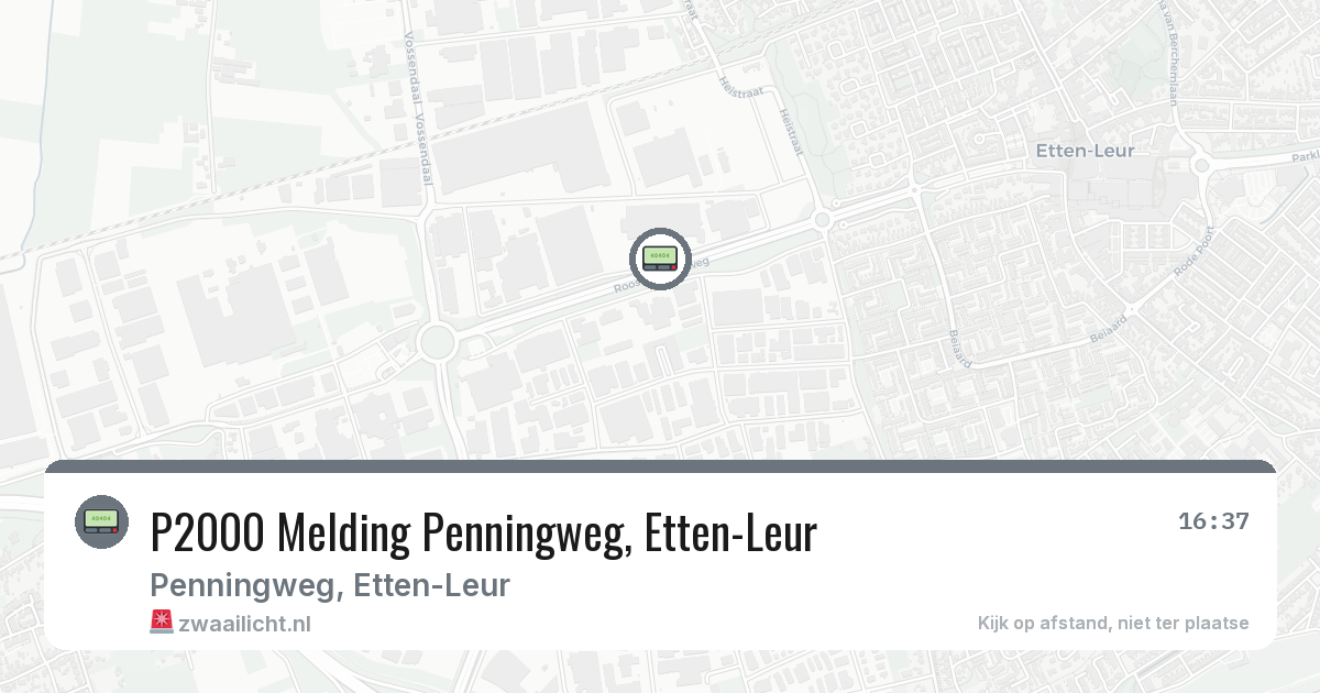 P2000 Melding Penningweg, Etten-Leur — 23 jun 2026