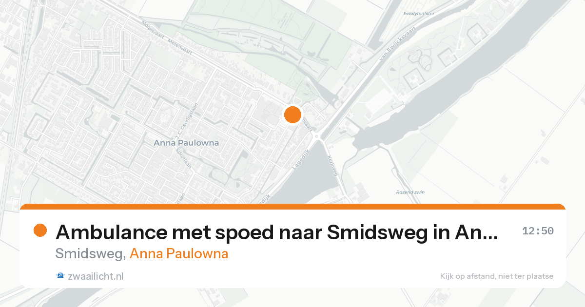 Ambulance met spoed naar Smidsweg in Anna Paulowna — 15 aug 2026