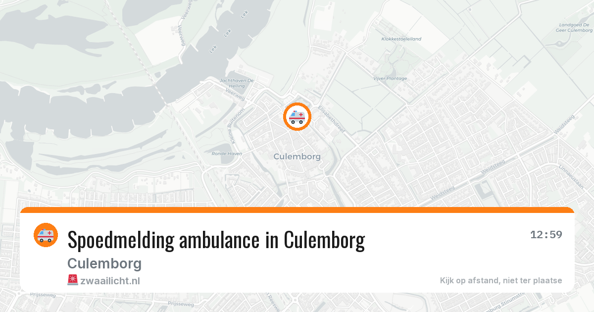 Spoedmelding ambulance in Culemborg — 19 mei 2026