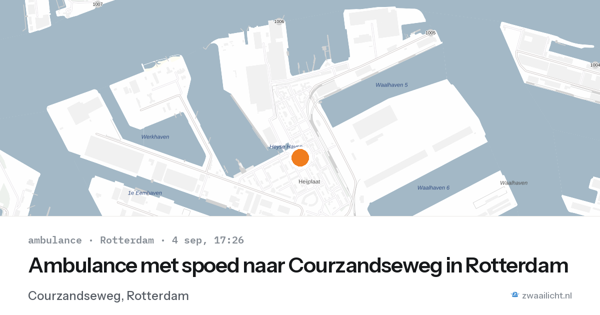 Ambulance met spoed naar Courzandseweg in Rotterdam — 4 sep 2026