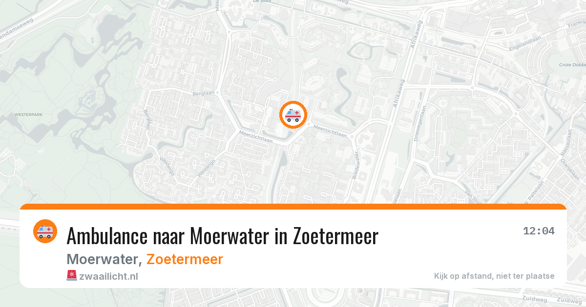 Ambulance naar Moerwater in Zoetermeer — 26 mei 2026