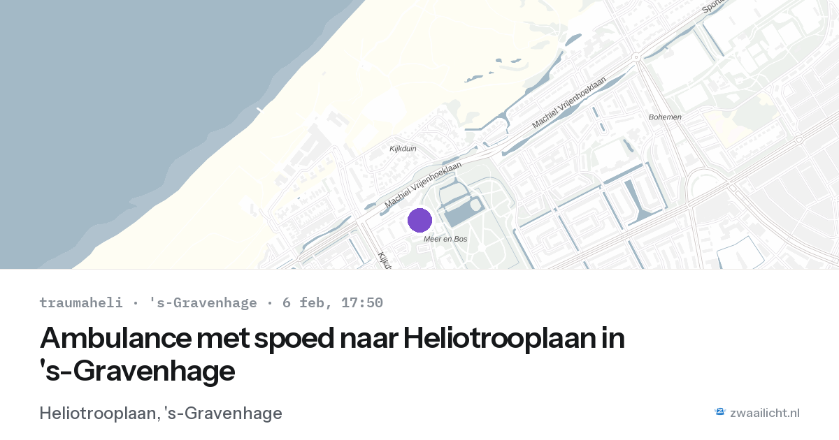 Ambulance met spoed naar Heliotrooplaan in 's-Gravenhage — 6 feb 2026