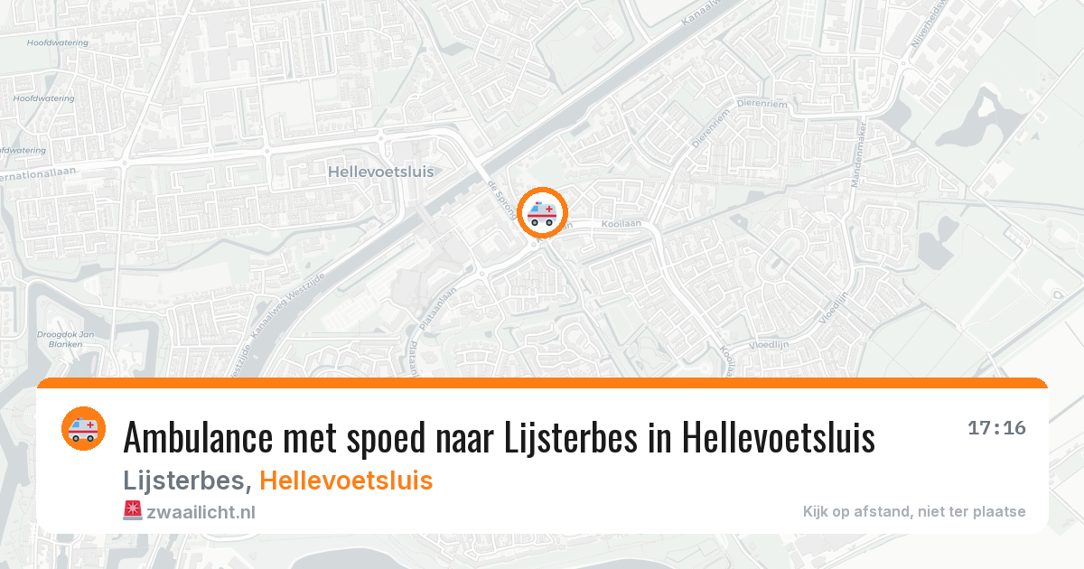 Ambulance met spoed naar Lijsterbes in Hellevoetsluis — 22 jul 2026