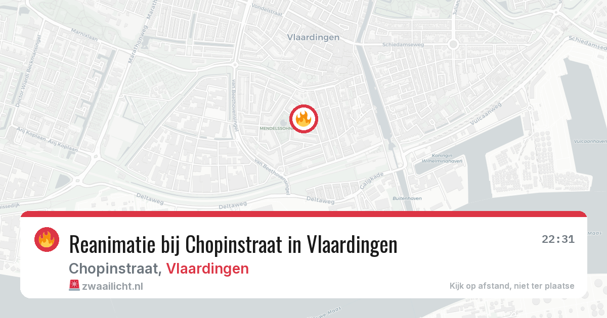 Reanimatie bij Chopinstraat in Vlaardingen — 23 jun 2026