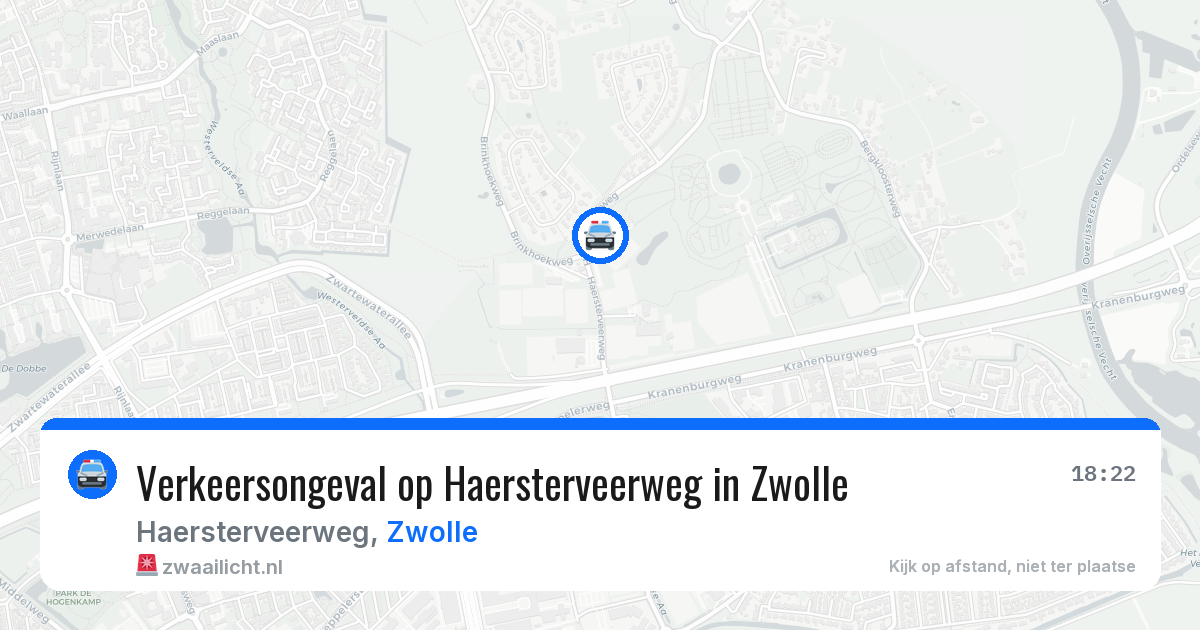 Verkeersongeval op Haersterveerweg in Zwolle — 9 apr 2026