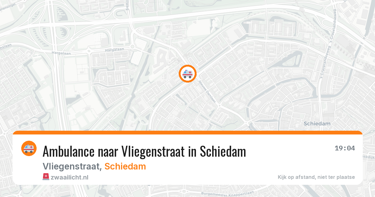Ambulance naar Vliegenstraat in Schiedam — 16 jun 2026