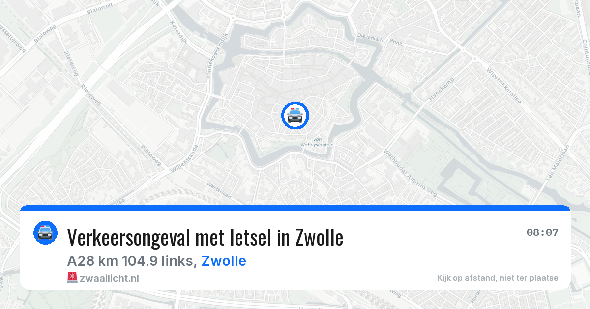 Verkeersongeval met letsel in Zwolle — 25 mrt 2026