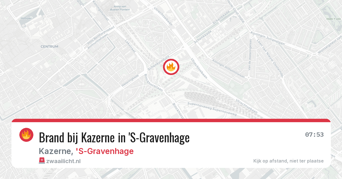 Brand bij Kazerne in 'S-Gravenhage — 3 aug 2026