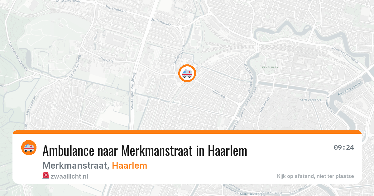 Ambulance naar Merkmanstraat in Haarlem — 14 aug 2026