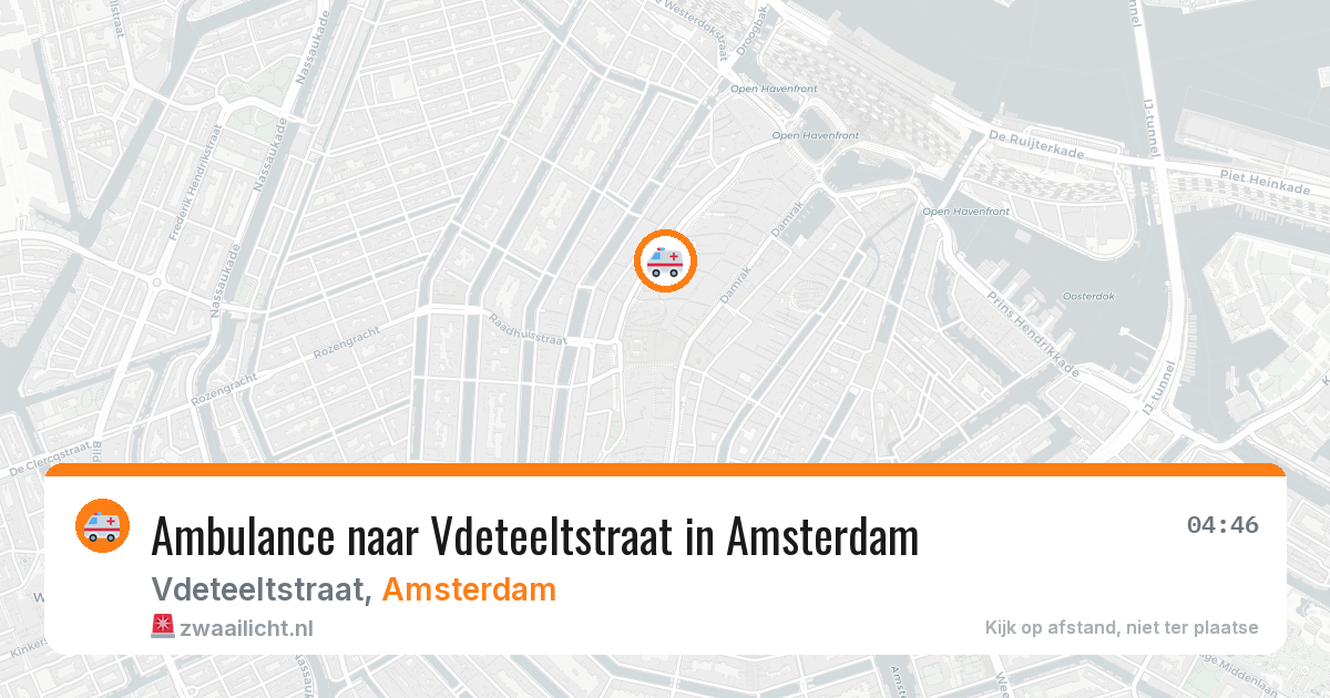 Ambulance naar Vdeteeltstraat in Amsterdam — 6 mei 2026