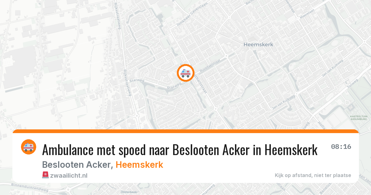 Ambulance met spoed naar Beslooten Acker in Heemskerk — 11 jun 2026