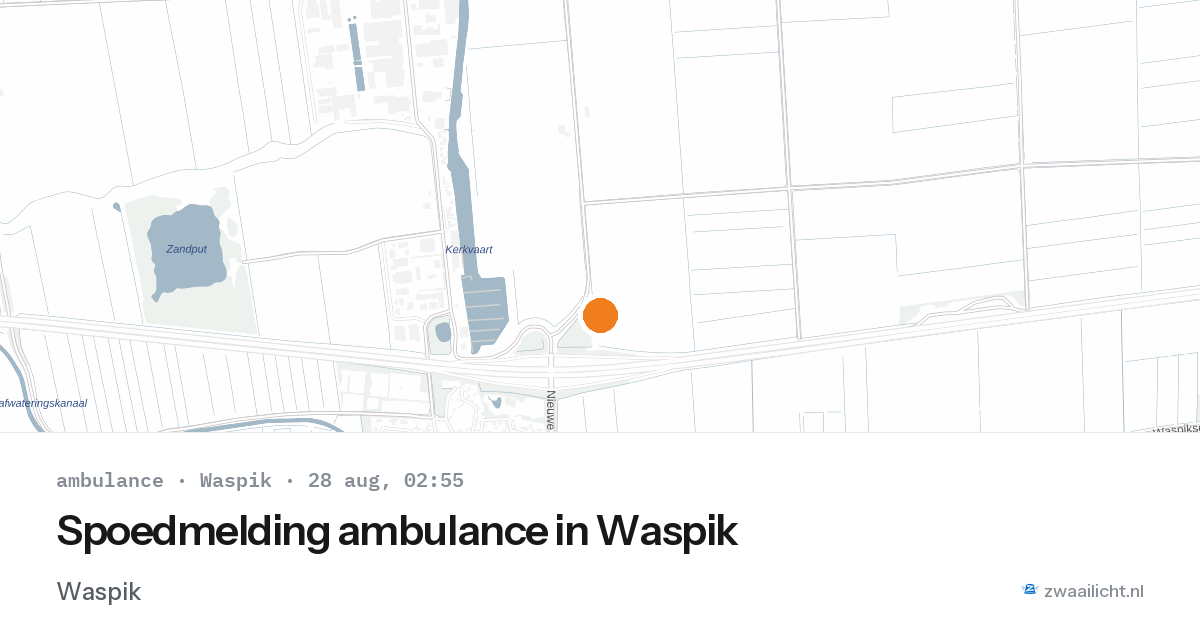 Spoedmelding ambulance in Waspik — 28 aug 2026