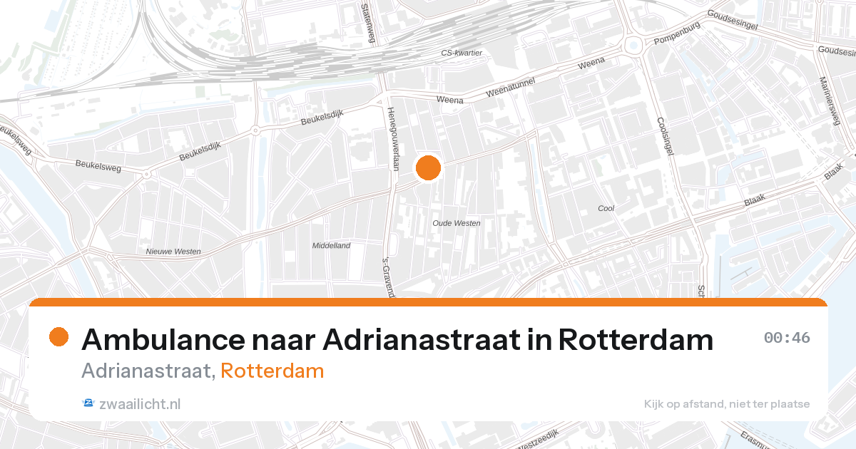 Ambulance naar Adrianastraat in Rotterdam — 26 aug 2026