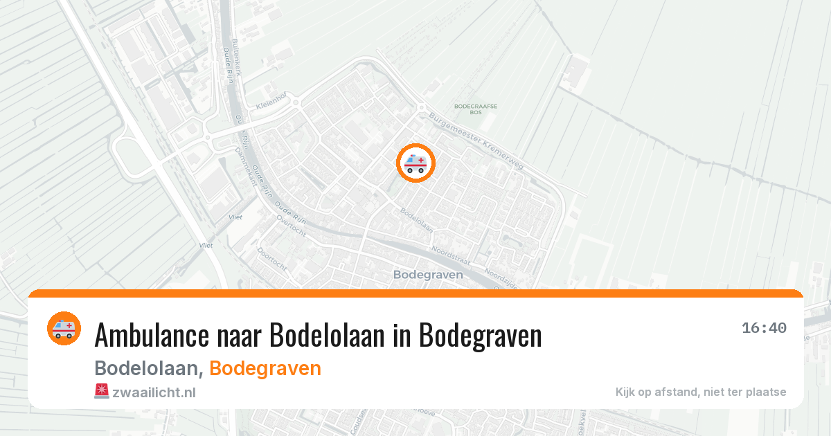 Ambulance naar Bodelolaan in Bodegraven — 27 jun 2026