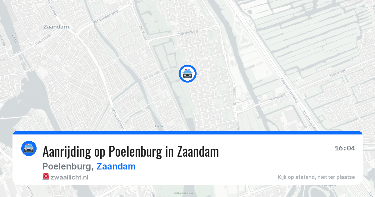 Aanrijding op Poelenburg in Zaandam — 8 mei 2026