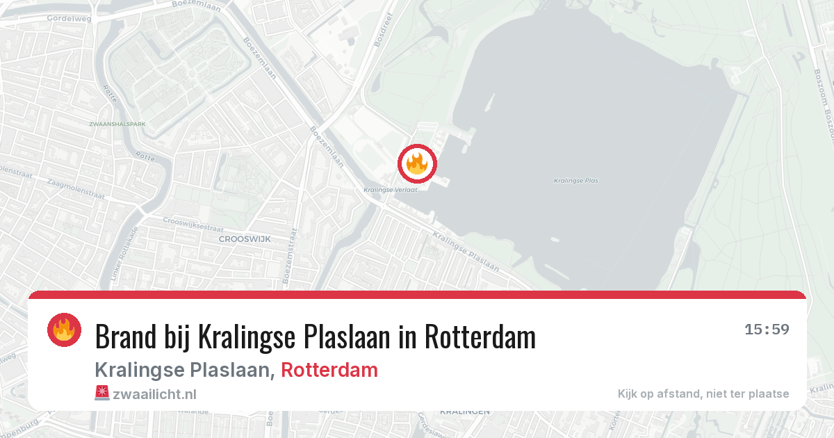 Brand bij Kralingse Plaslaan in Rotterdam — 11 mei 2026