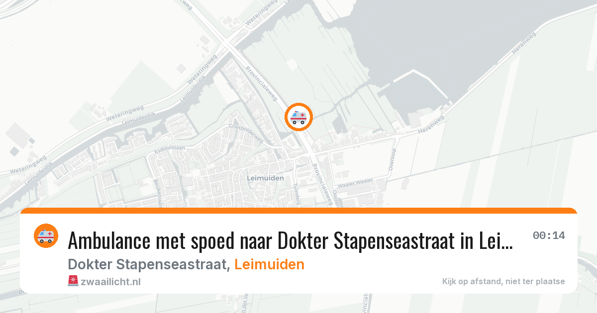 Ambulance met spoed naar Dokter Stapenseastraat in Leimuiden — 11 jun 2026