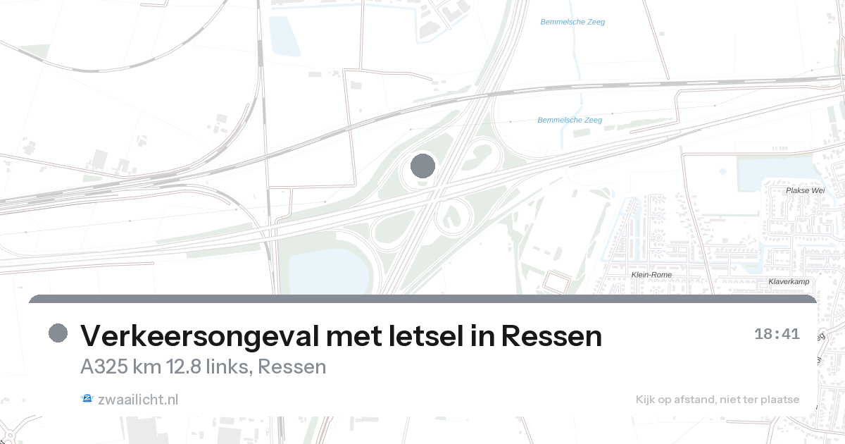 Verkeersongeval met letsel in Ressen — 26 aug 2026