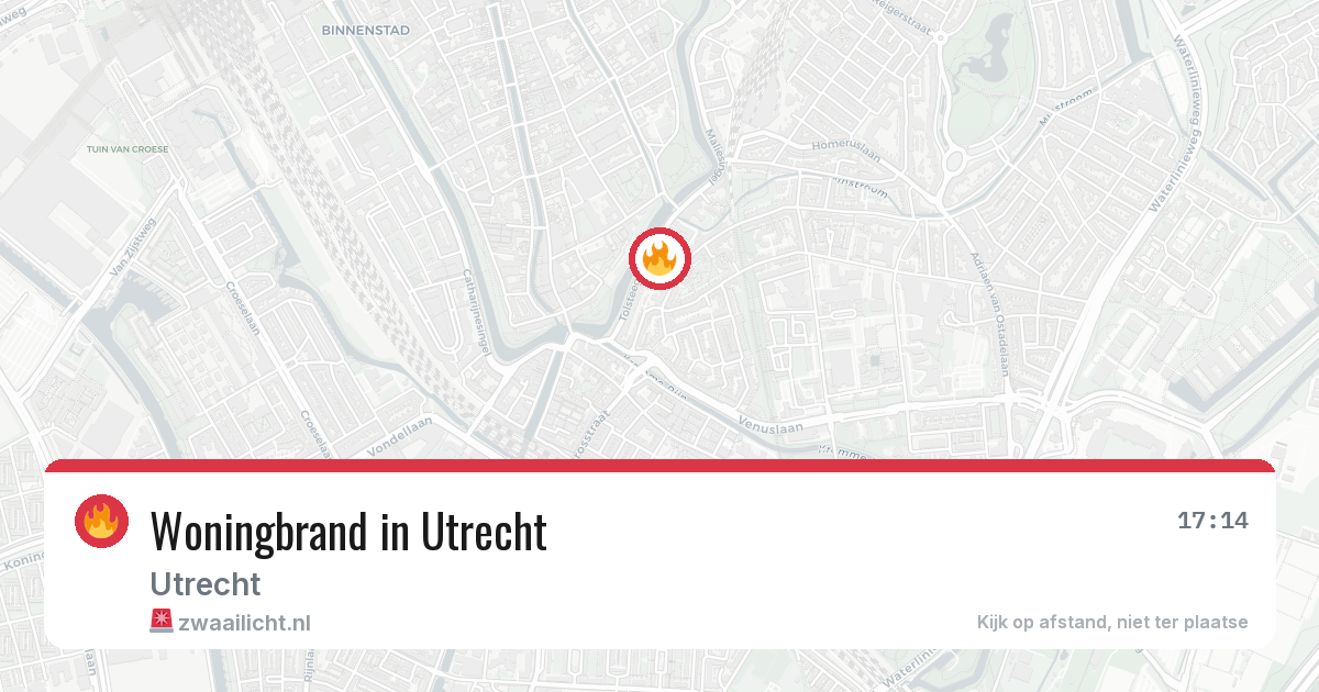 Woningbrand in Utrecht — 18 apr 2026