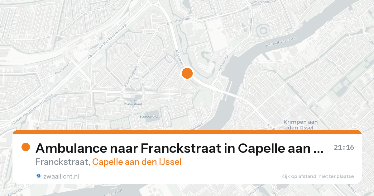 Ambulance naar Franckstraat in Capelle aan den IJssel — 31 jan 2026