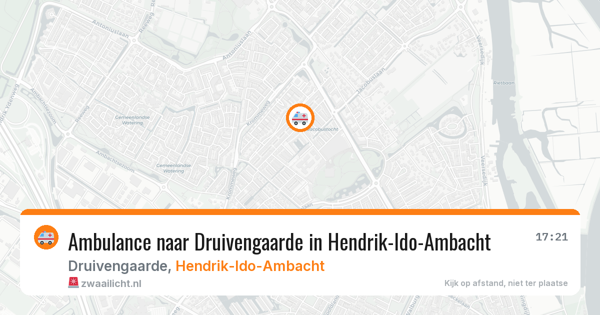 Ambulance naar Druivengaarde in Hendrik-Ido-Ambacht — 12 aug 2026