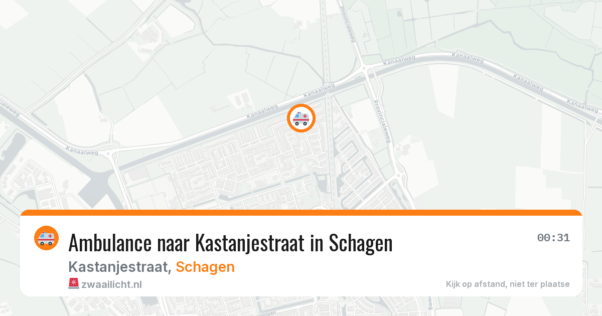 Ambulance naar Kastanjestraat in Schagen — 5 apr 2026