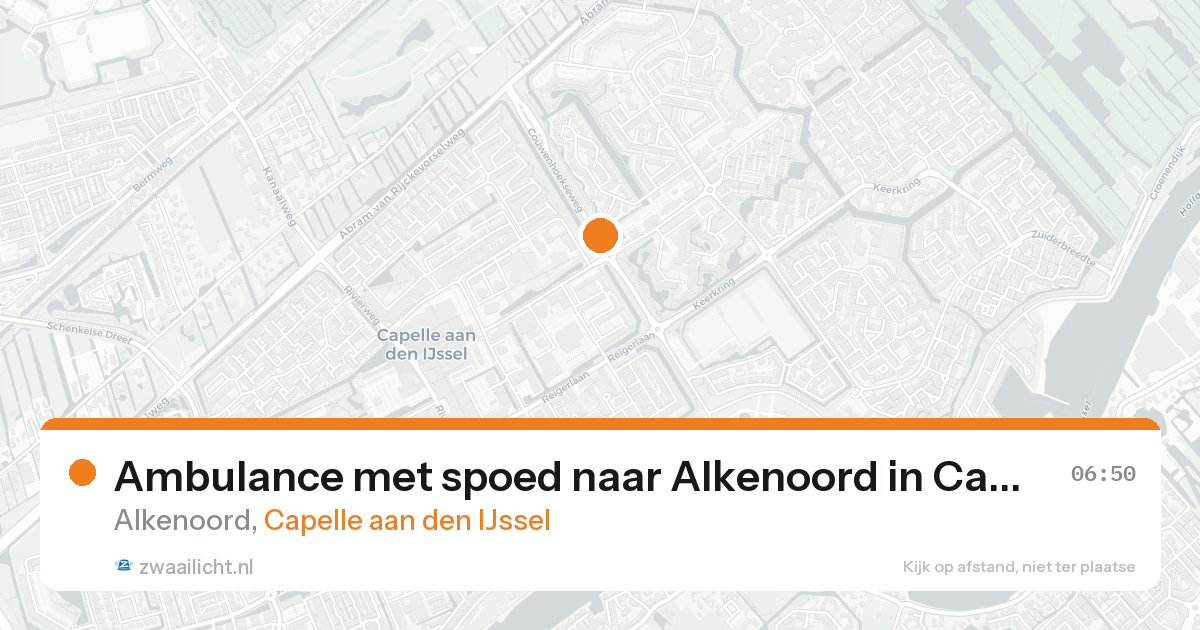 Ambulance met spoed naar Alkenoord in Capelle aan den IJssel — 15 aug 2026