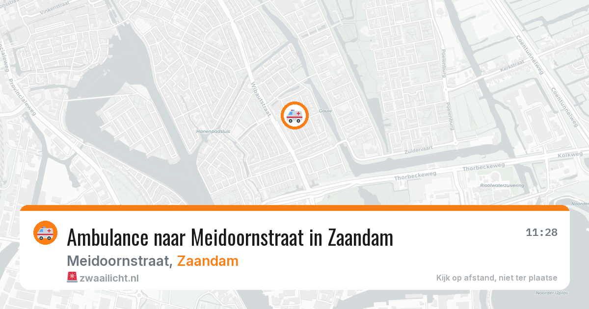 Ambulance naar Meidoornstraat in Zaandam — 8 mei 2026