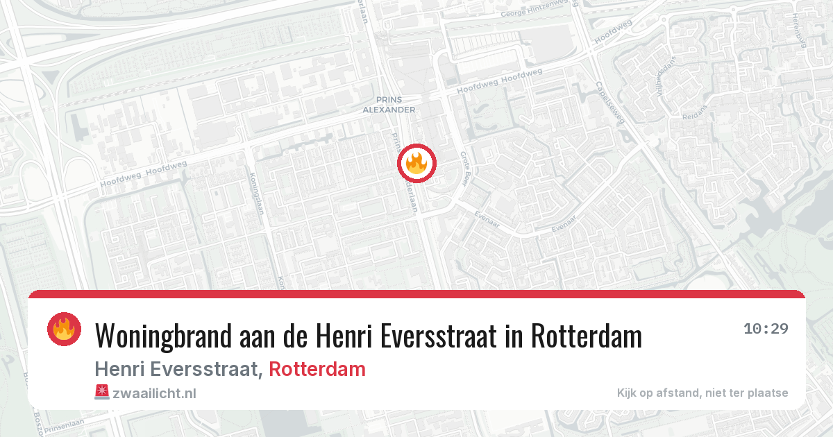 Woningbrand aan de Henri Eversstraat in Rotterdam — 28 mrt 2026