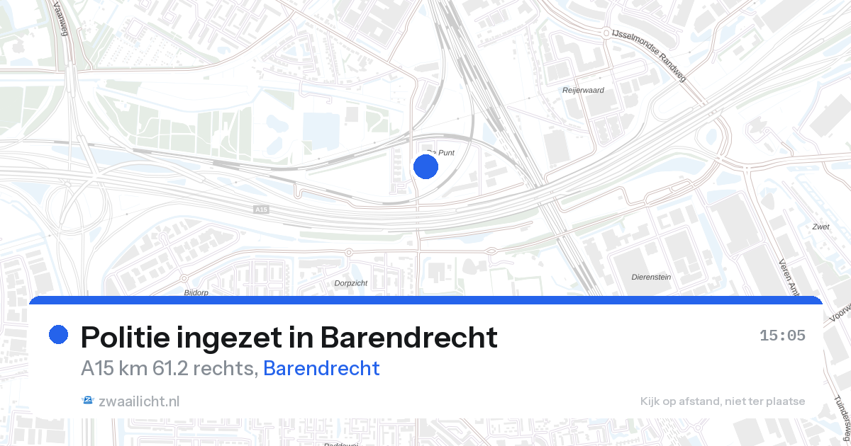 Politie ingezet in Barendrecht — 27 aug 2026 | 🚨 Zwaailicht.nl