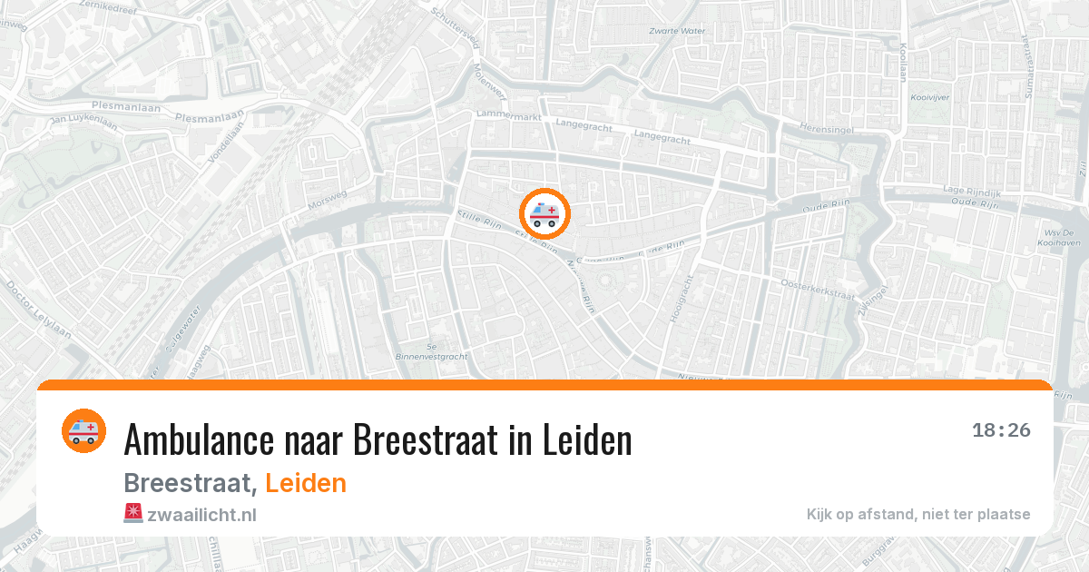 Ambulance naar Breestraat in Leiden — 11 aug 2026
