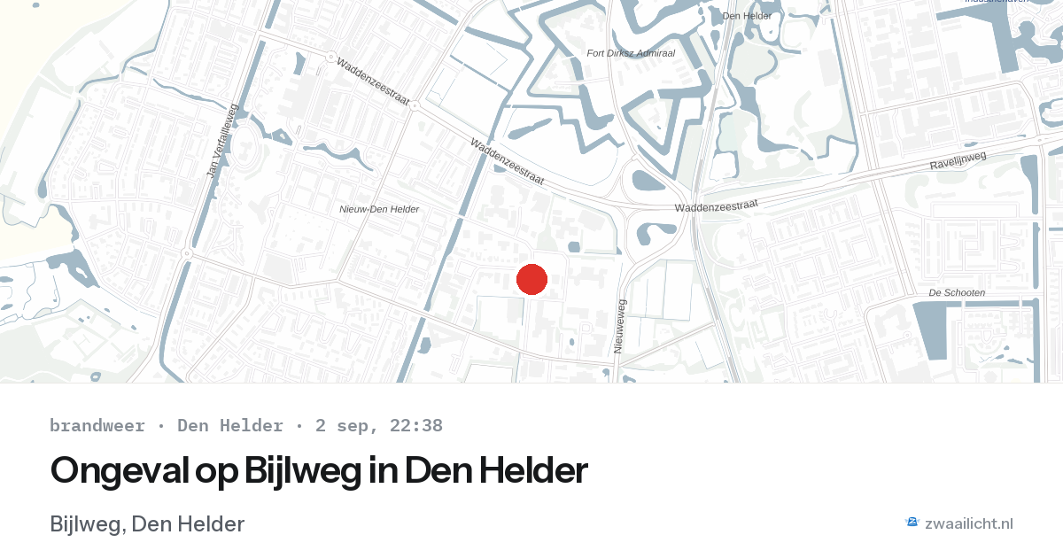 Ongeval op Bijlweg in Den Helder — 2 sep 2026