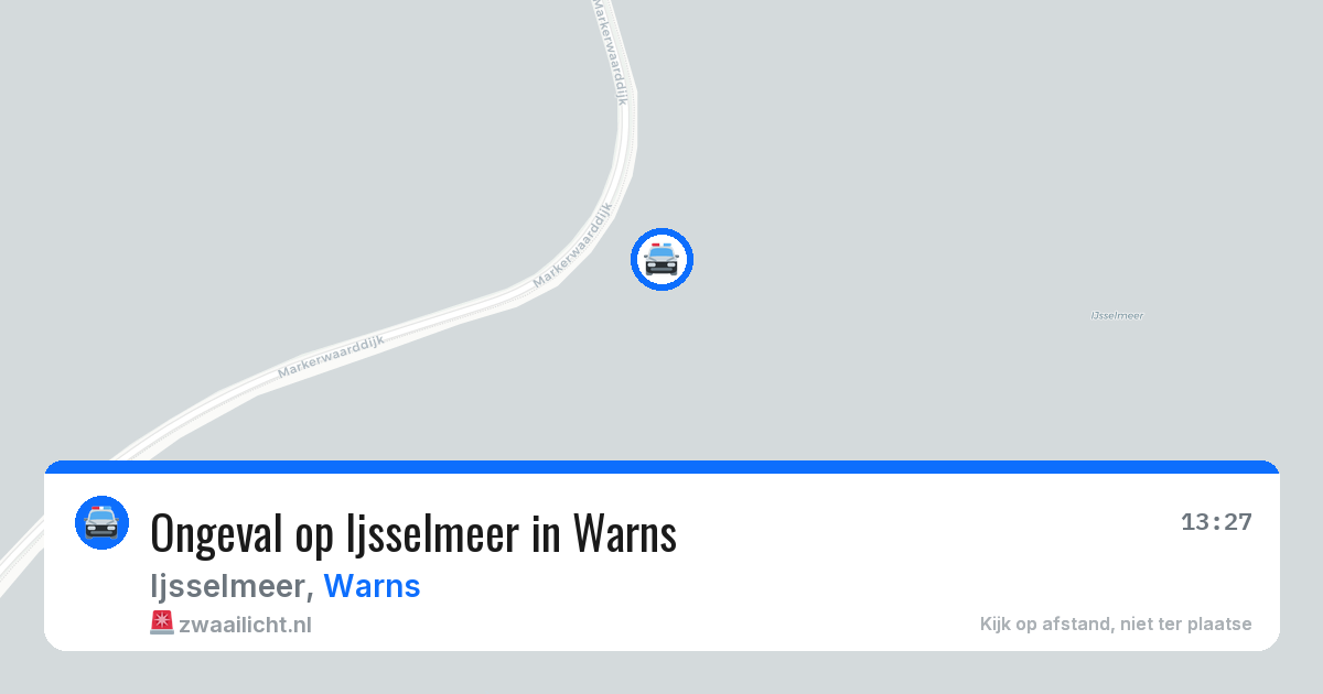 Ongeval op Ijsselmeer in Warns — 12 jun 2026