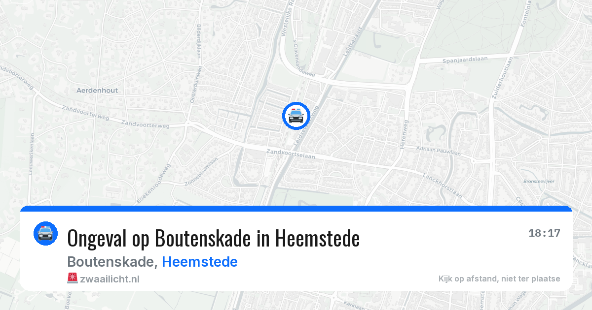Ongeval op Boutenskade in Heemstede — 22 mrt 2026