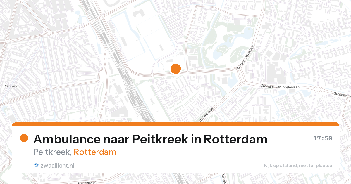 Ambulance naar Peitkreek in Rotterdam — 27 aug 2026