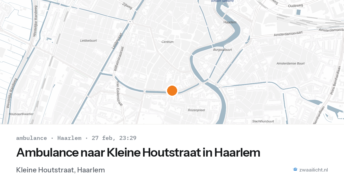 Ambulance naar Kleine Houtstraat in Haarlem — 27 feb 2026