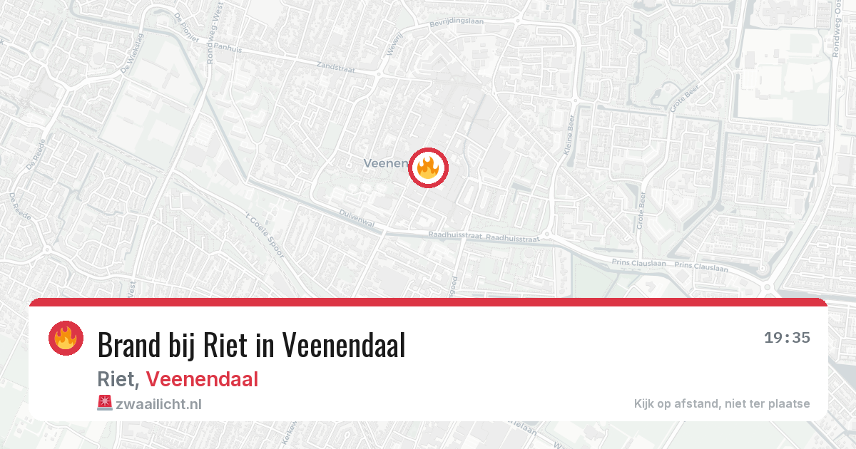 Brand bij Riet in Veenendaal — 10 aug 2026