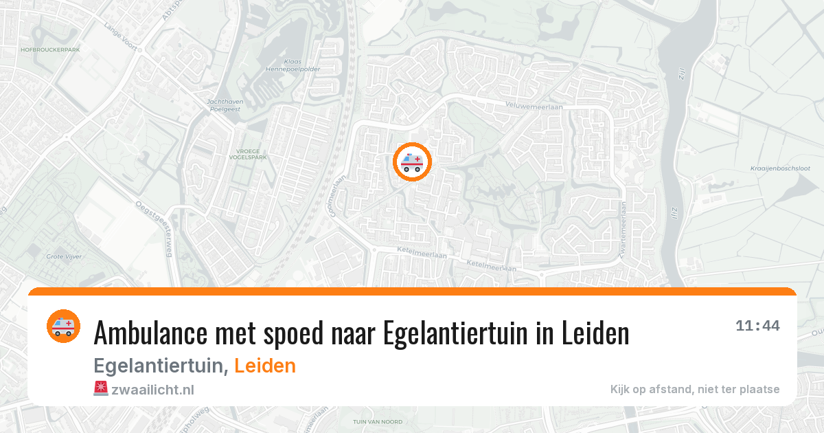Ambulance met spoed naar Egelantiertuin in Leiden — 27 jun 2026