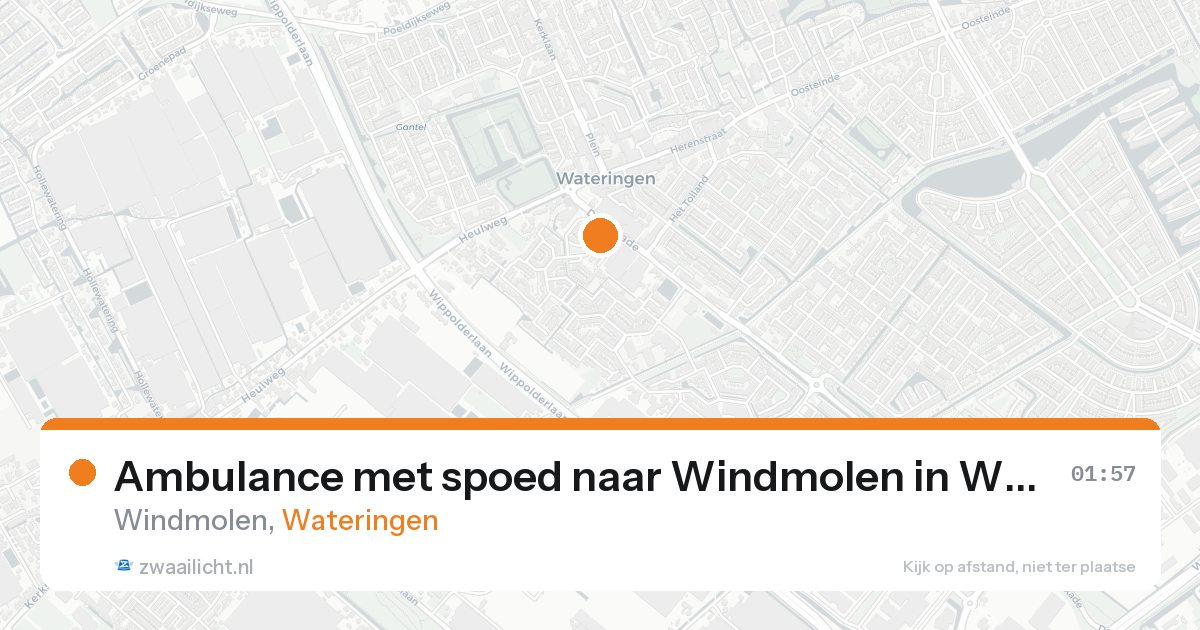 Ambulance met spoed naar Windmolen in Wateringen — 19 aug 2026