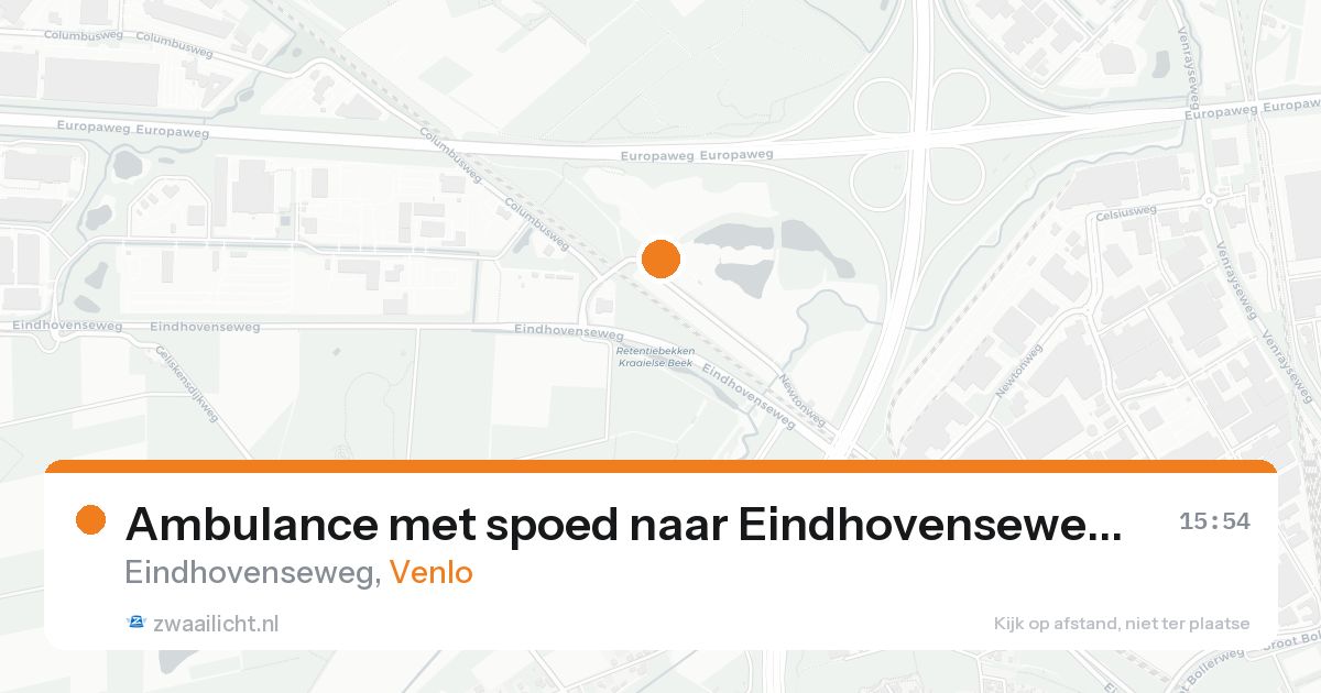 Ambulance met spoed naar Eindhovenseweg in Venlo — 15 aug 2026