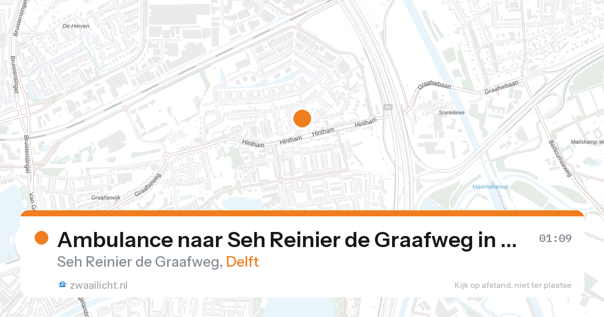Ambulance naar Seh Reinier de Graafweg in Delft — 7 feb 2026