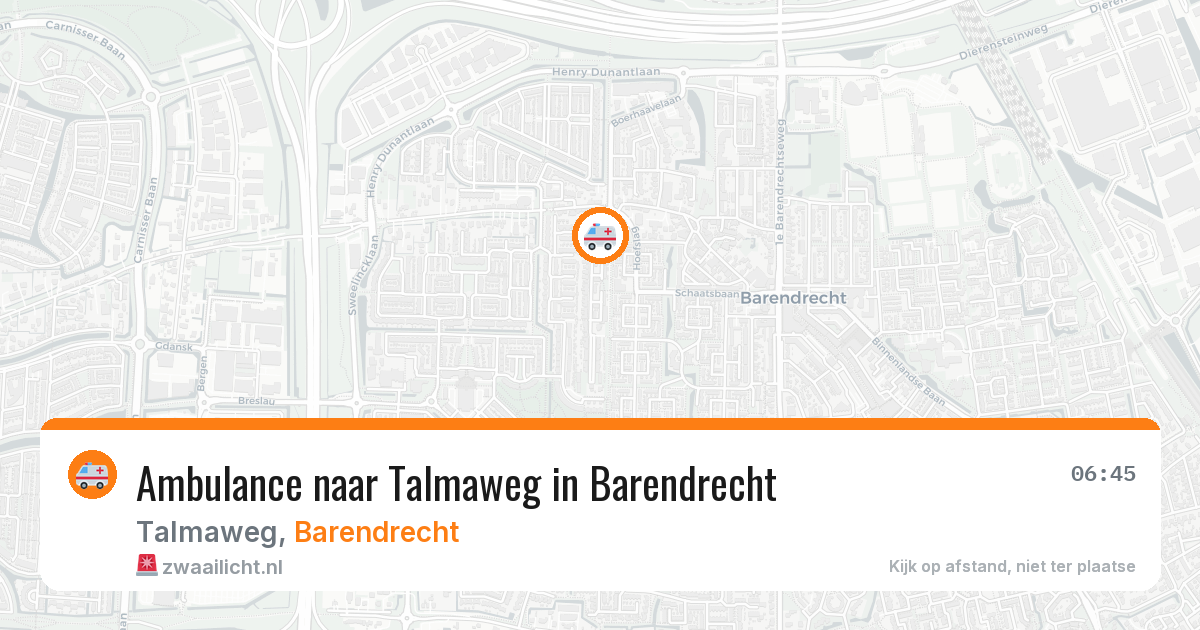 Ambulance naar Talmaweg in Barendrecht — 29 mrt 2026
