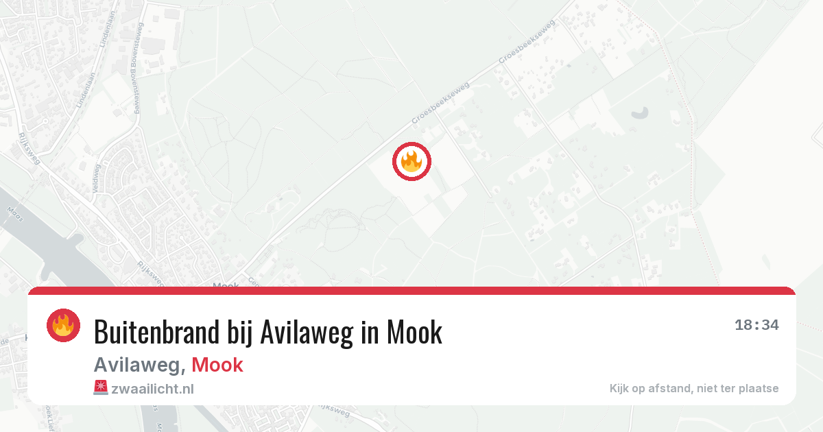 Buitenbrand bij Avilaweg in Mook — 30 apr 2026