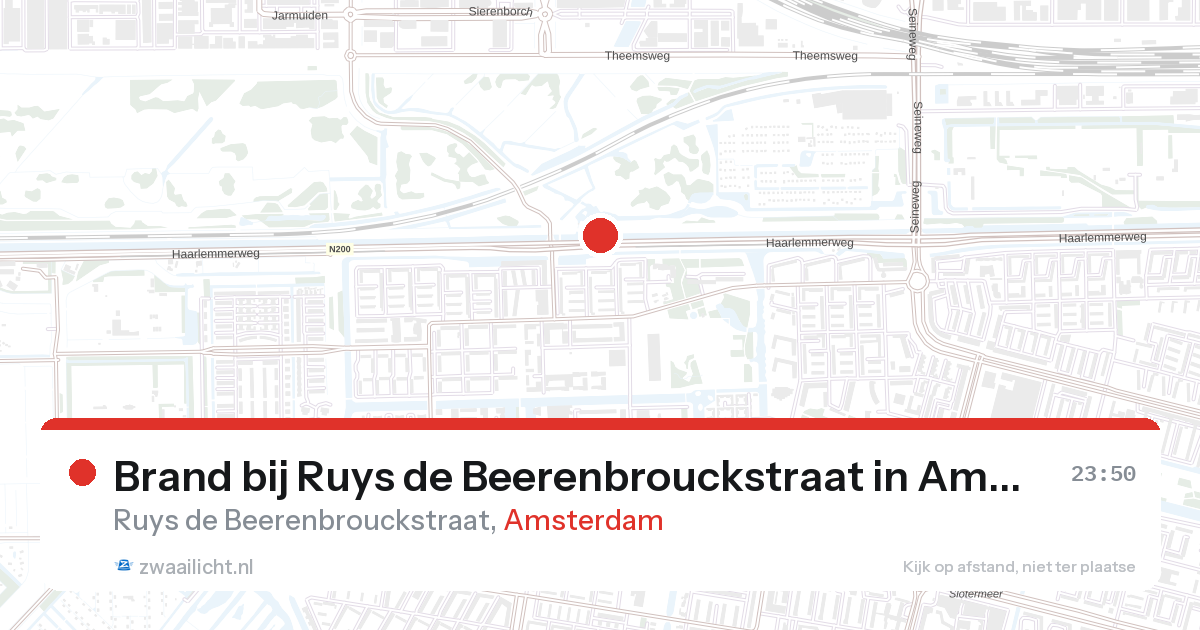 Brand bij Ruys de Beerenbrouckstraat in Amsterdam — 26 aug 2026