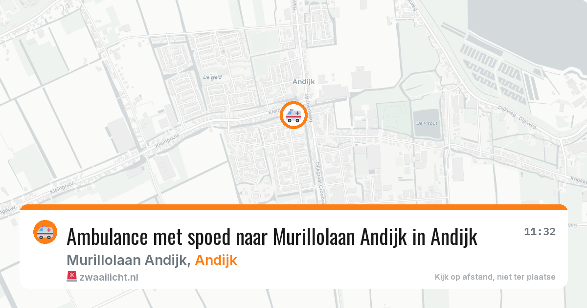 Ambulance met spoed naar Murillolaan Andijk in Andijk — 15 apr 2026