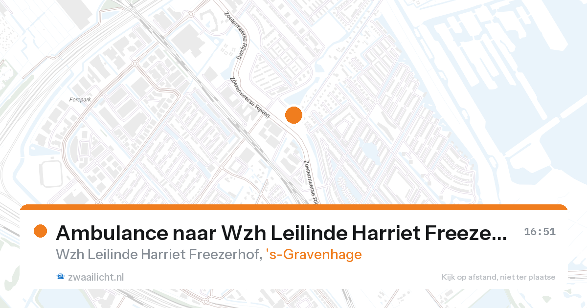 Ambulance naar Wzh Leilinde Harriet Freezerhof in 's-Gravenhage — 28 aug 2026