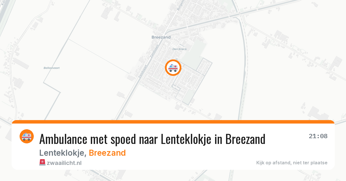 Ambulance met spoed naar Lenteklokje in Breezand — 30 jul 2026